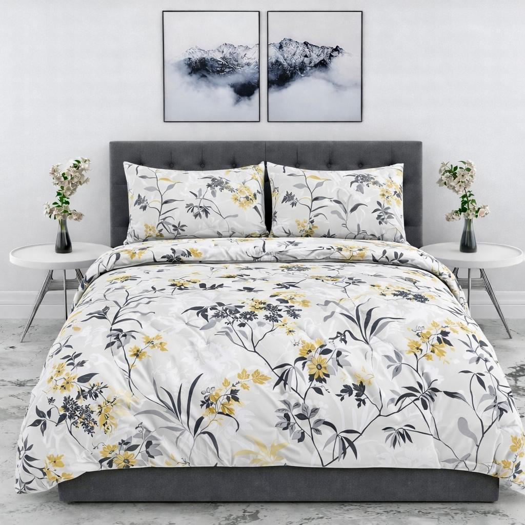 Floral Polycotton Bedsheet Set 135 GSM | SnoozeBerry Premium Bedsheets