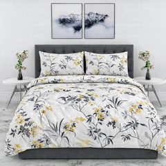 Floral Polycotton Bedsheet Set 135 GSM | SnoozeBerry Premium Bedsheets